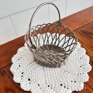 Vintage silver plated basket